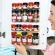 1-4 Layers Spice Rack Organizer Wall Cabinet Door Hanging Spice Jars Clip Hooks Set Storage Holder