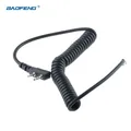 Baofeng 4-Wire Microphone Cable 2 pins K-Plug PTT Mic Speaker Spring Cable for UV-82 UV-5R Kenwood