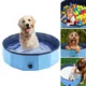 Foldable Dog Bath Swimming Pool Plastic Kiddie Pool Portable Tub Collapsible Grooming Bathtub for