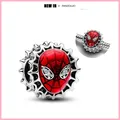 New Marvel Series Spider Man Mask Charm Beads Fits Pandora Original Bracelet Women 925 Silver