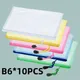 10 pcs B6 waterproof and tear resistant plastic zipper pen case folder pocket travel bag