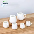 YWDL Mini Ceramic Milk Jug With Handle Espresso Coffee Cream Jugs Kitchen Sauce Cup Serving Pitcher