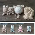Newborn Photography Props Handmade Dolls Knitted Rabbit Bear Baby Photography Studio Accessories