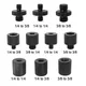 Vite per fotocamera da 3/8 a 1/4 pollici Vite di conversione con testa a sfera per treppiede Accessori per fotografia Dado di conversione 1/4 3/8 in lega di alluminio