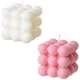 2 Pieces White Pink Bubble Candle - Cube Soy Wax Candles Home Decor Candle Scented Candle Home