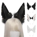 Women Animal Wolf Ears Headdress Plush Hairband Furry Lolita Headband Anime for Halloween Christmas