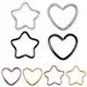 1PC Steel Daith Heart Star Rings Ear Cartilage Tragus Piercings Nose Hoop Rings Labret Piercing