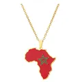 2/3/5 Stylish Accessory Morocco Map Flag Pendant Necklace Morocco Map Necklace Pendant Necklaces