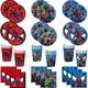 Disney Spiderman Party Supplies Tableware Set Cup Plates Napkins For Kids Birthday Party Decoration