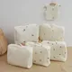 Simple Embroidered Storage Travel Bag Baby Bottle Diaper Mummy Bag Outing Handbag