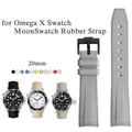 Watch Band for Omega X Swatch Joint MoonSwatch Strap Seamaster 300 Men Women 20mm Rubber Silicone