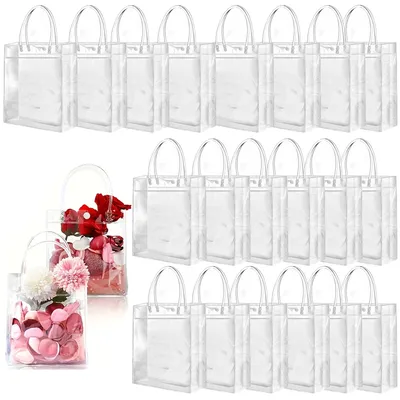 20pcs transparent gift bags, holiday gift packaging, birthday gift packaging, anniversaries, Valentine's gift bags, weddings