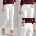 Women Pants Winter White Pants Stretch Women's Pencil High Waist Female Skinny Pants Pantalones De