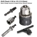 1.5-13mm Converter 1/2 20UNF Key Drill Chuck Thread Quick Change Adapter SDS 1/4 Impact Driver