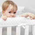 3Pcs Cotton Crib Protection Wrap Soft Material Baby Anti-bite Solid Color Baby Bean velvet Bed Fence