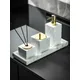 Volakas White Natural Marble Bathroom Set Luxury Soap Dispenser Storage Container Tissue Box Tray