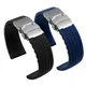 Silicone Rubber Watch Strap Band Deployment Buckle 18mm 20mm 22mm 24mm for Armani Omega Watch