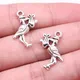 WYSIWYG 10pcs 23x18mm New Baby Stork Metal Charm Stork Baby Bird Charms Vintage DIY Accessories For