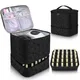 30 Grids Nylon Makeup Bag Double Layer Design Handbag Manicure Bag with Handle Professional Nail