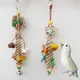 Natural Straw Parrot Toy Bird Perch Chewing Toy Parakeet Toy Bird Cage Accessories Jaulas Para
