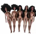 Kids Play House Toys African Doll Black Skin Accessories Body Joints Can Change Head Foot Move