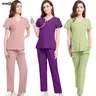Slim fitting operating suit elasticity scrubs sets operating nurse Womens uniform medical scrubs