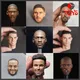 1/6 Scale Basketball Football Player Head Sculpture Male Carving Model Fit 12-inch Action Figures