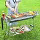 JOYLIVE Outdoor Stainless Steel Charcoal Grill Barbecue Tool Portable Free Installation Handle