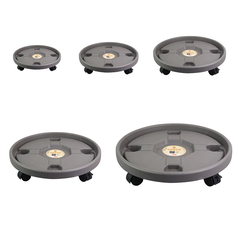 Ruote universali per vasi da fiori Vassoio rotondo in plastica Supporto per vasi da fiori per carichi pesanti Supporto per piante in vaso mobile con rulli