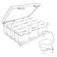 13pcs/set Plastic Transparent Box Jewelry Storage Box DIY Accessories Small Parts Storage Box Flip