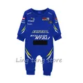 2023 New Blue Motorcycle Racing Competition Outdoor Extreme Sports Fans Boys and Girls Baby Creeper