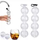 4 Hole Ice Cube Makers Round Ice Hockey Mold Whisky Cocktail Vodka Ball Ice Mould Bar Party Kitchen