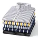 Men's Long Sleeve Shirt Luxurious Wrinkle-resistant Non-iron Stripe High Quality Business Casual