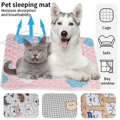 Soft Dog Blanket Mat Pet Sleeping Blanket for Dogs Cats Breathable Cushion Reusable Washable Training Pee Pads Travel Car Mats