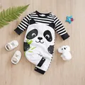 Newborn Baby Romper Cotton comfort long sleeve Unisex Baby Bodysuits Three-dimensional cartoon panda