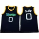 Alien # 0 Movie Basketball Jersey Tune Squad Monstars Dark Blue Stitched