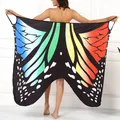 Sexy Butterfly Print Cover Up Swimwear Women Dress Summer Tunic Bikini Bath Sarong Wrap Skirt