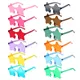 12/24/48Pcs Star Shaped Sunglasses Rimless Sunglasses for Women & Men Candy Color Tinted Funny