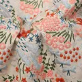 Cotton Linen Flower Embroidered Fabric Cotton Sewing Fabric Making Dress Clothing Cloth