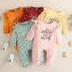 Newborn Baby Clothes 0 to 12 Months Fashion Cute Onesies For Baby Girl Korean Style Long Sleeve