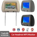 Universal 7" 1024*600 Car Headrest Monitor MP4 MP5 Player Pillow Monitor Support