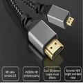 1M 2M 3M 5M 10M 4K 60HZ Micro HDMI TO HDMI Coiled Extension Flexible Cable Male to Male Plug Cable