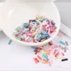 200Pcs/10g/Bag Transparent Glass Tube Beads 2*6mm Silver Core Glass Seed Bugle Beads Embroidery
