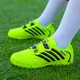 Hot Sale Cheap Green Kid's Soccer Shoes Turf Ultra-light Children’s Football Shoes Hook and Loop