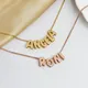 Personalized 3D Bubble Letter Necklace Mini Custom Balloon Initial Jewelry Movable Letter Pendant