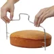 Double Wire Cake Cut Slicer Adjustable Stainless Steel Wire Cake Slicer Bread Divider Kitchen