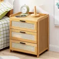 Solid Wood Bedside Table Simple Small Cabinet Modern Morocco Storage Cabinet For Bedroom Bedside