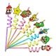 Hot Mario Straw Party Food Grade PET Colorful Spiral Curved Art Cartoon Straw beautiful Decoration