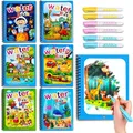 Children Water Coloring Book Kids Montessori Reusable Coloring Book Magic Water Drawing Book Sensory