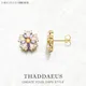 Stud Earrings Flower Colourful Stones Golden Bohemia Jewerly For Women 2022 Lucky Charms Floral Gift